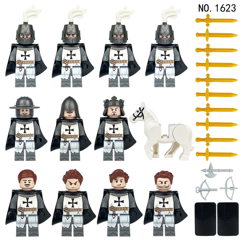 Model Kit Knight - Soldado medieval, caballero de Roma, bloques