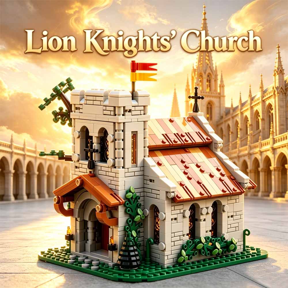 Model Kit Knight - Bloques de Construcción de Iglesia de