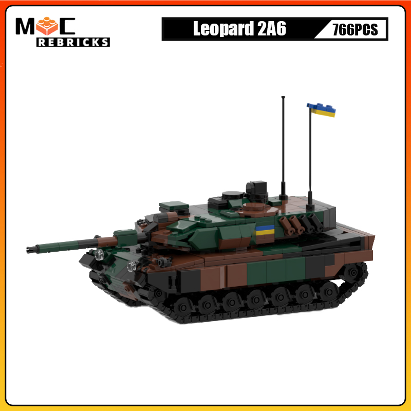 Model Kit Ukraine - Modelo militar ejército leopardo 2A6 Ucrania