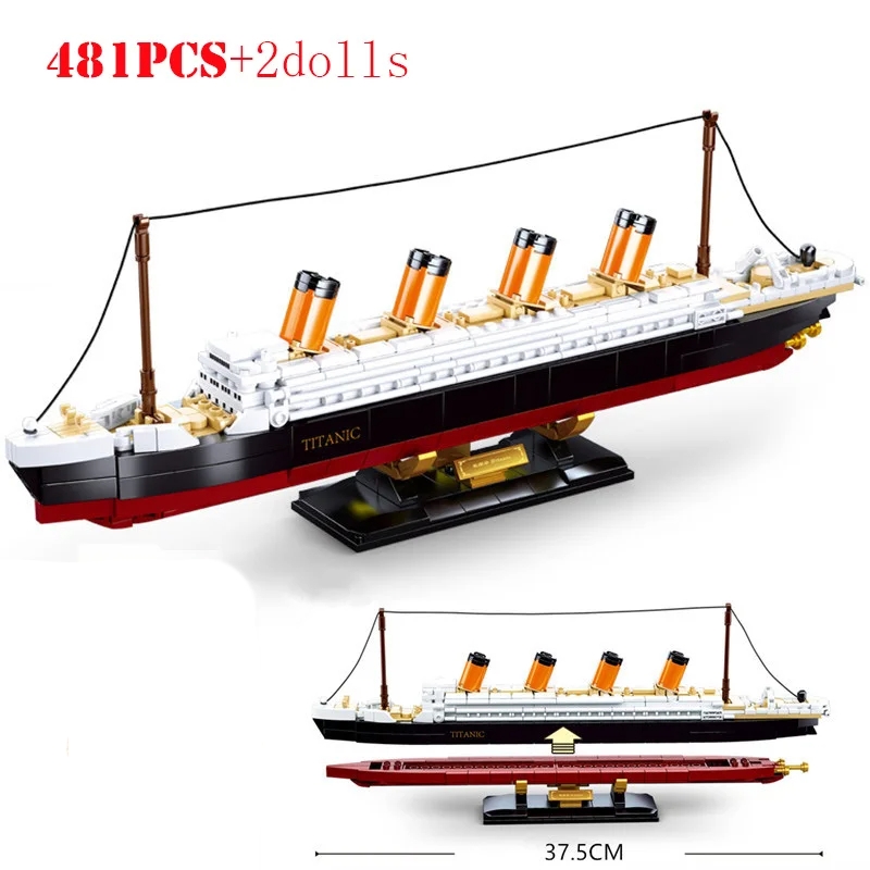 Model Kit Titanic - 481pcs2401pcs RMS Titanic barco de bloques