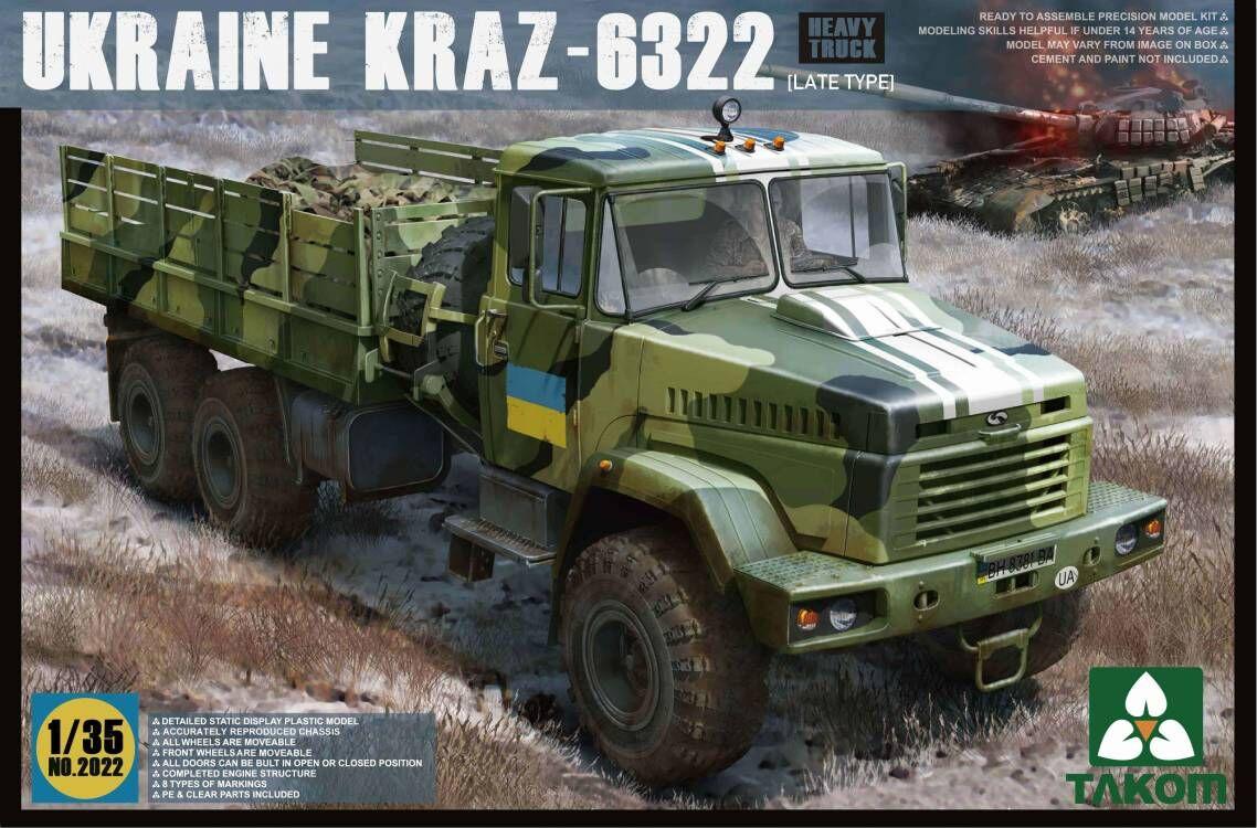 Model Kit Ukraine - Takom-Camión pesado de Kraz-6322 de Ucrania,