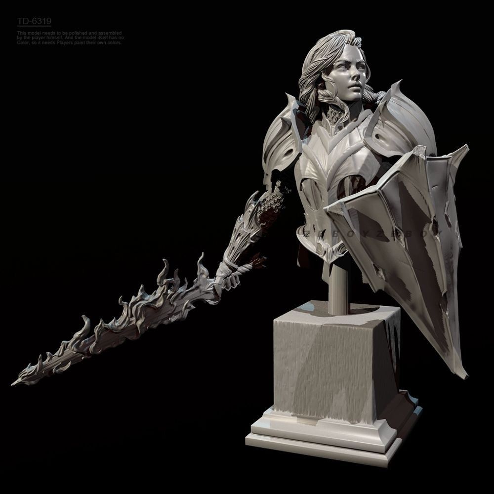 Busto de 55mm y 70mm de un cab - Model Kit Knight reseña y precio