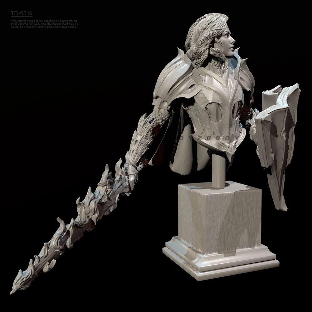 Busto de 55mm y 70mm de un cab - Model Kit Knight reseña y precio