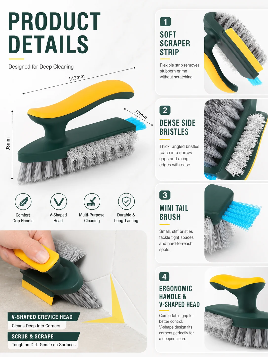 Cepillo Multiusos 2 en 1 para  - Seam Scraper Tool reseña y precio