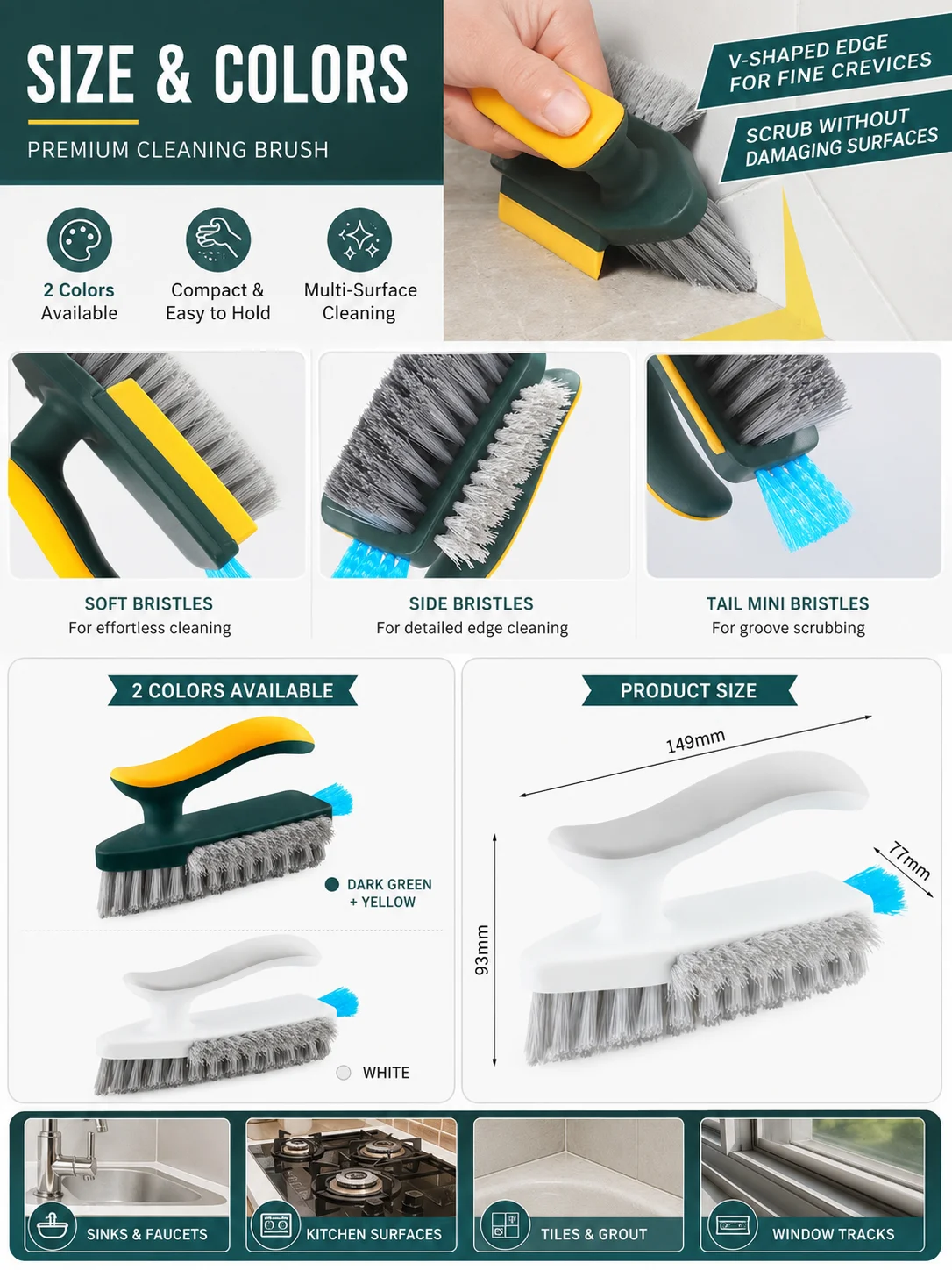 Cepillo Multiusos 2 en 1 para  - Seam Scraper Tool reseña y precio