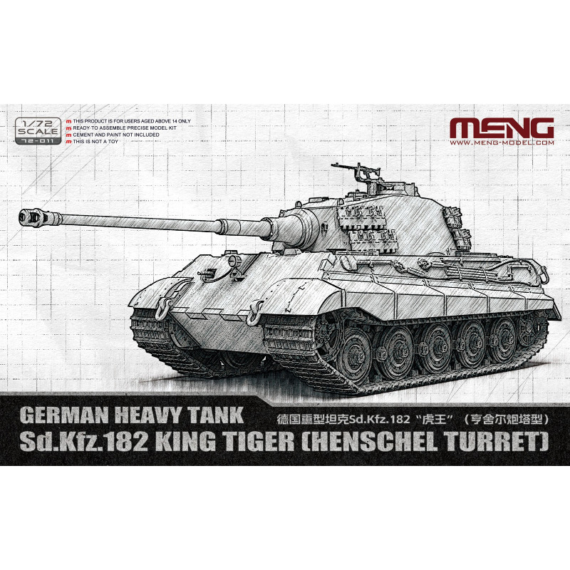 MENG 72-011 1/72 Tanque Pesado - Model Kit Tamiya reseña y precio