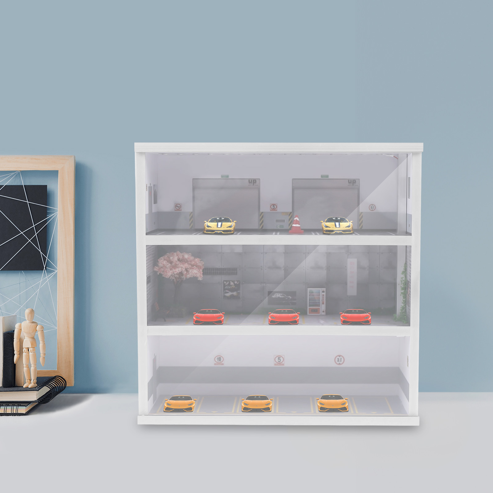 Diorama de Garaje para Autos a - Model Kit Display Case reseña y precio