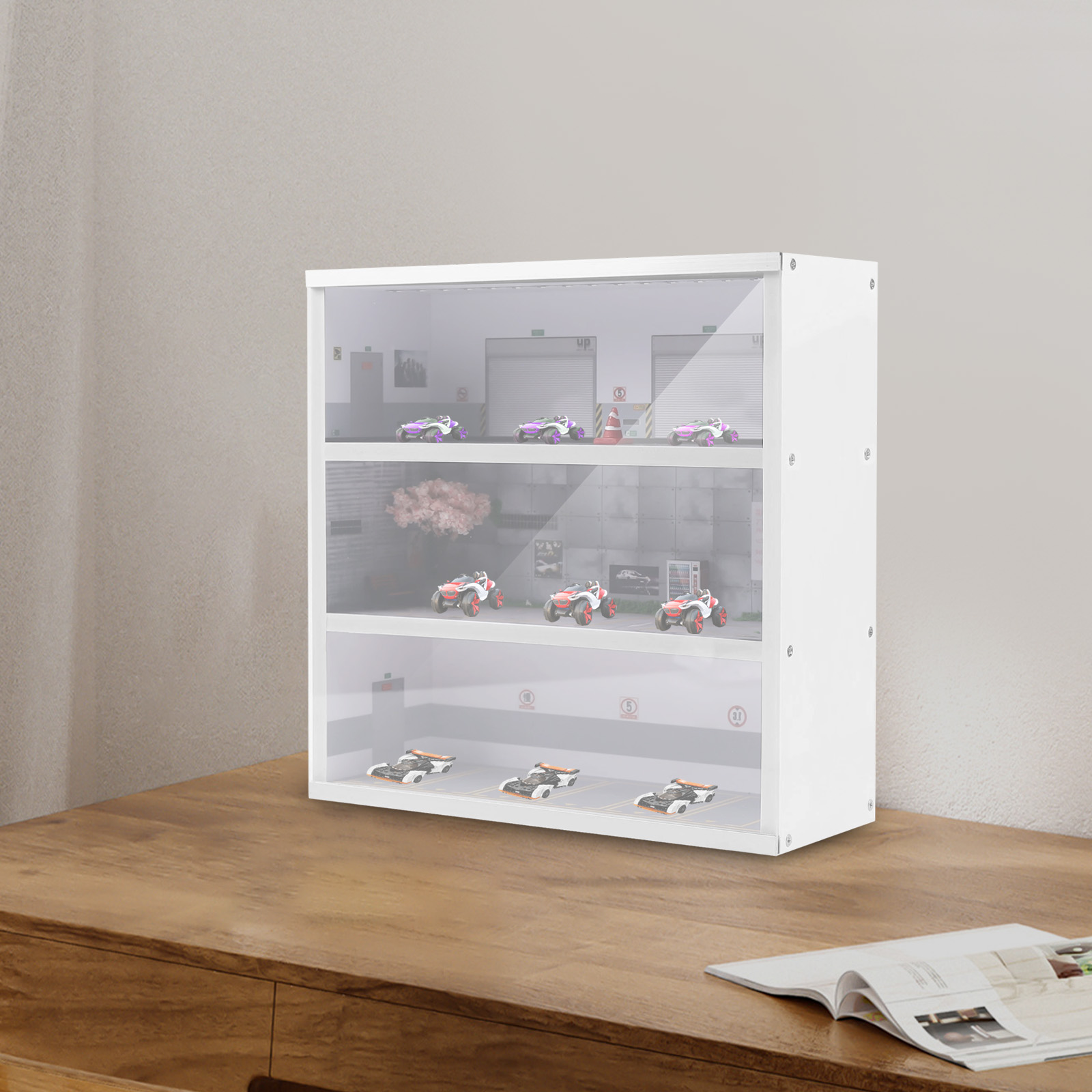 Diorama de Garaje para Autos a - Model Kit Display Case reseña y precio