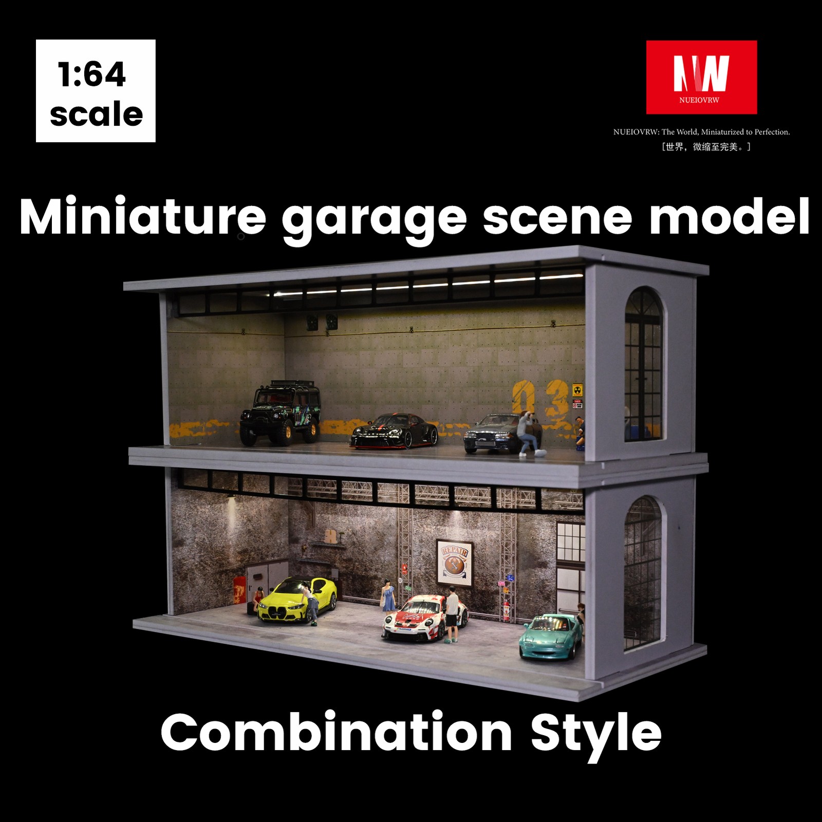 Diorama 1:64 modelo de garaje  - Model Kit Display Case reseña y precio