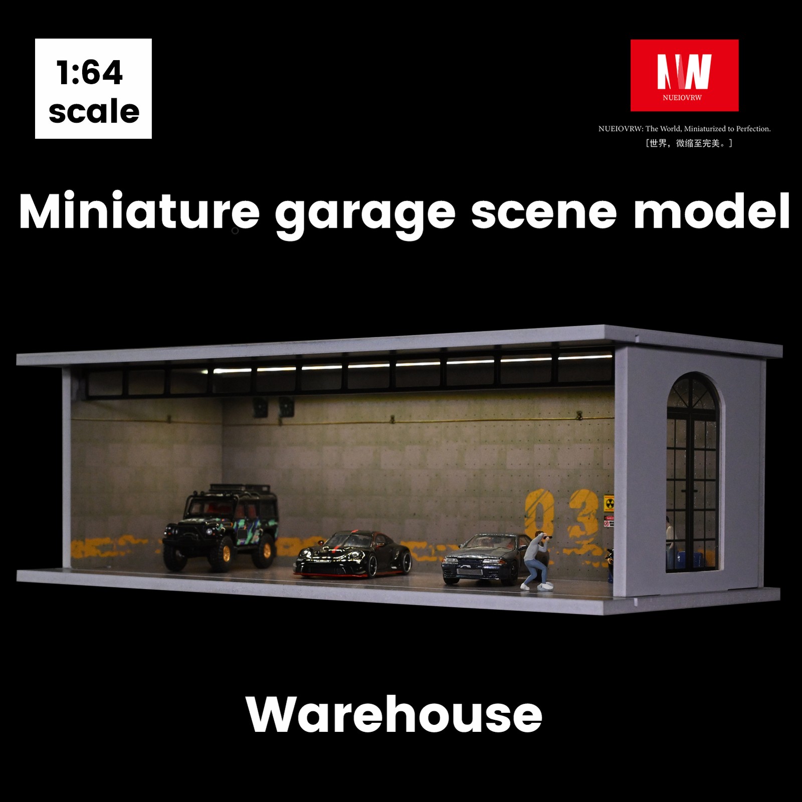 Diorama 1:64 modelo de garaje  - Model Kit Display Case reseña y precio