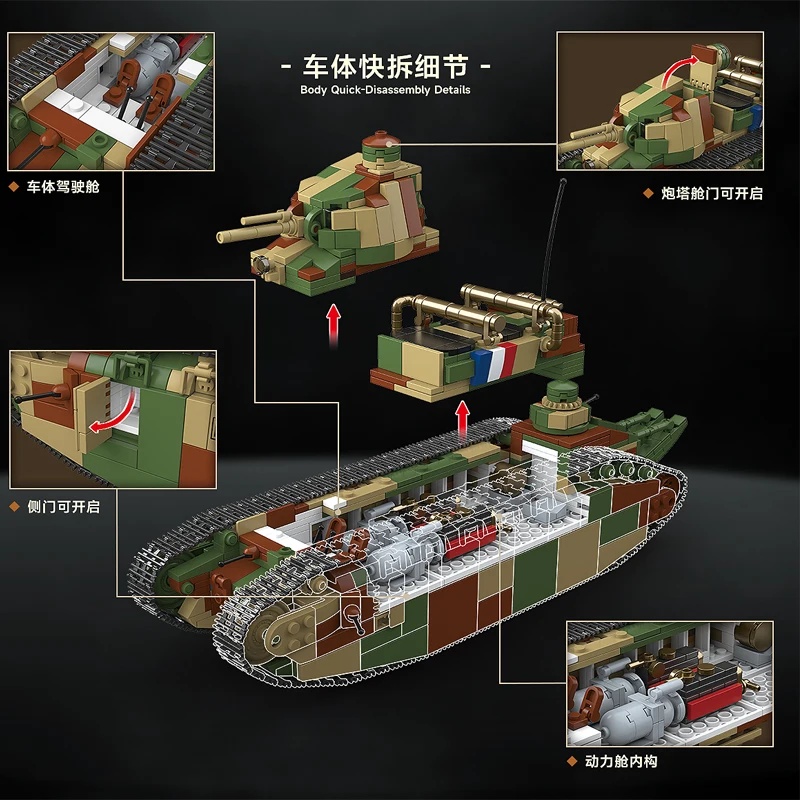 Tanque Súper Pesado Francés Ch - Model Kit Gunpla reseña y precio