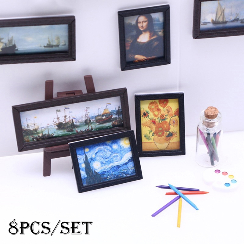 8 unids/set 1:12 casa de muñec - Model Kit Vintage reseña y precio