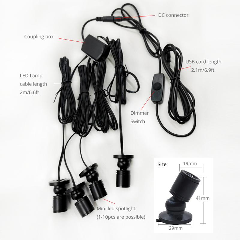 Mini Lámpara LED USB 5V 1W Reg - Model Kit Display Case reseña y precio